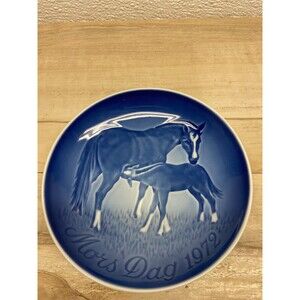 Vtg 1972 B & G Copenhagen Porcelain Plate Mothers Day Horses